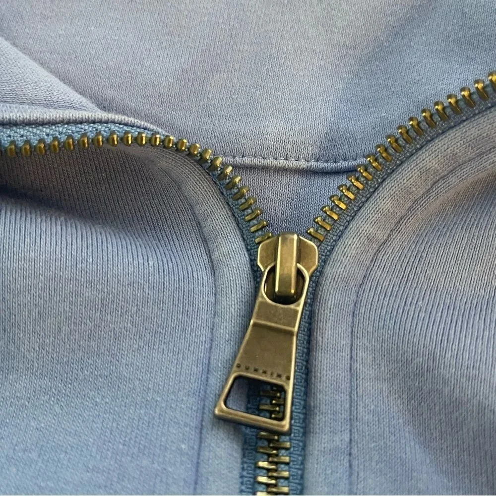 Dunning Mens XXL Blue 100% Pima‎ Cotton Quarter Zip Golf Pullover Sweatshirt